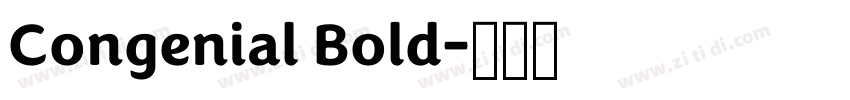 Congenial Bold字体转换